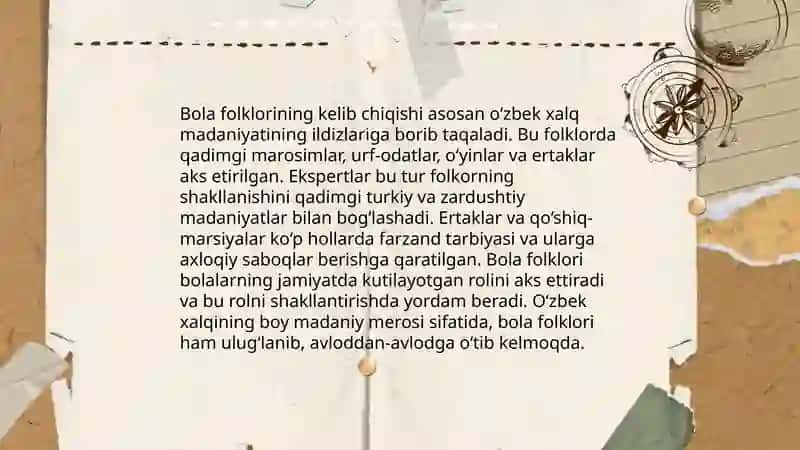 MBolalar folklor tarixiy taraqqiyot 3