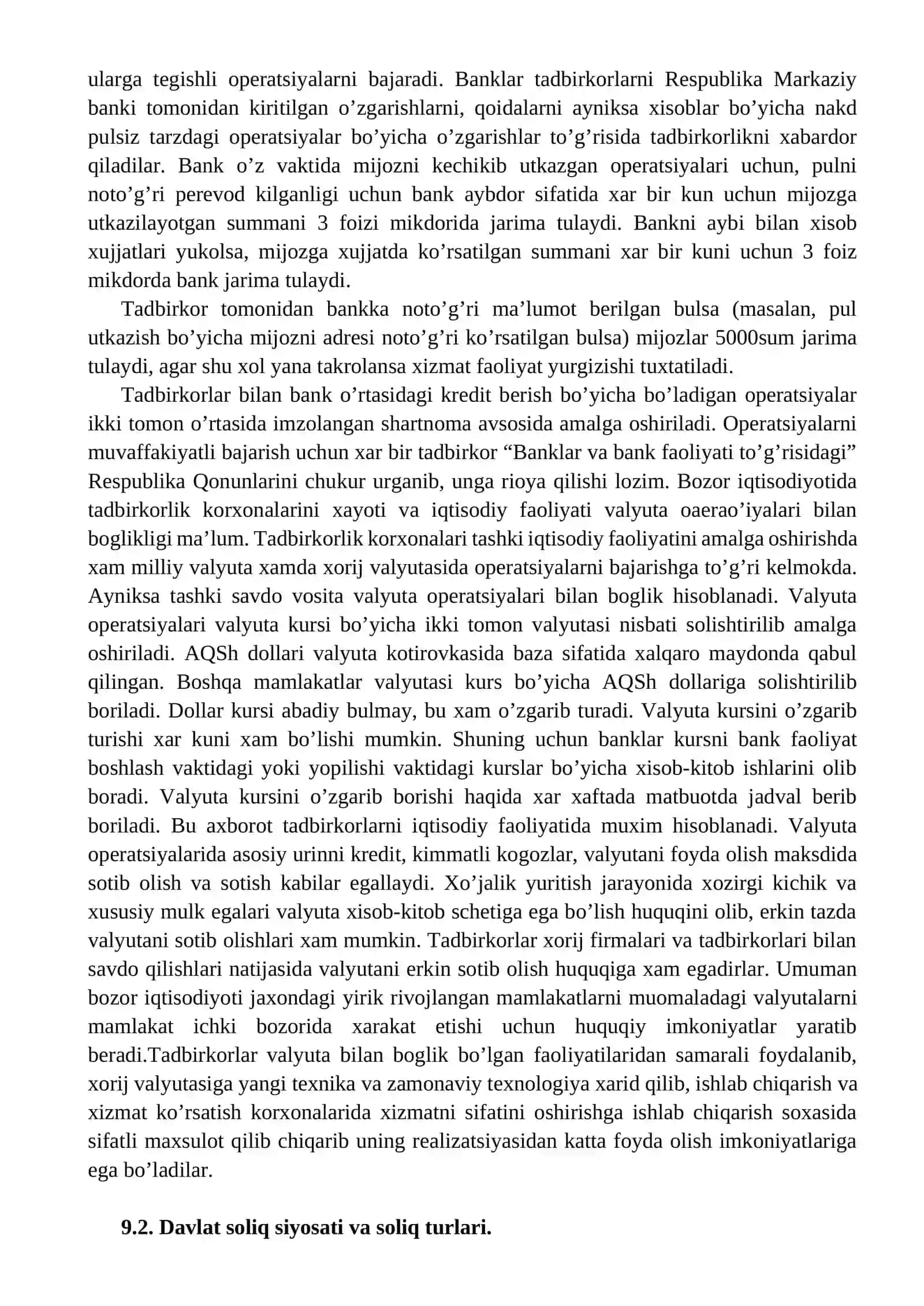 Tadbirkorlikni bank, soliq xizmati va audit bilan o’zaro aloqalari 3