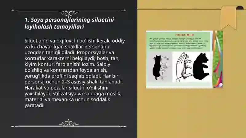 Soya teatiri uchun personajlar yasash va uni sahnalashtirish 3