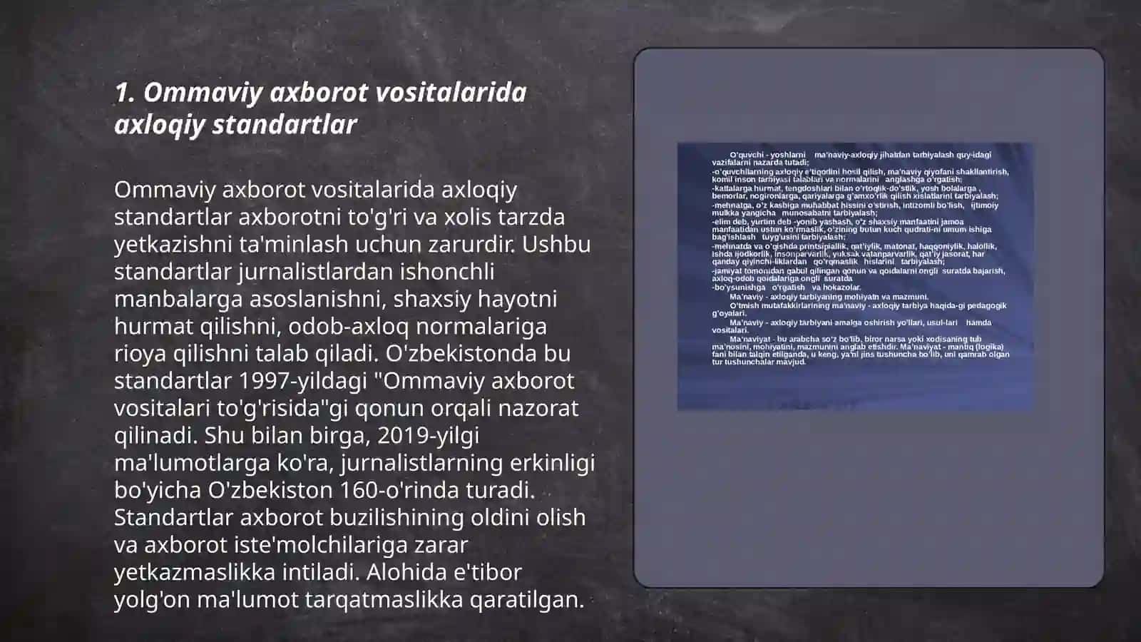 Ommaviy axborot vositalarida axloqiy standartlar 3