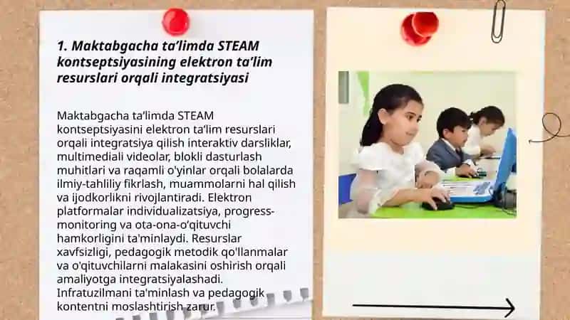 Maktabgacha taʼlimda STEAM taʼlim texnalogiyasi 3