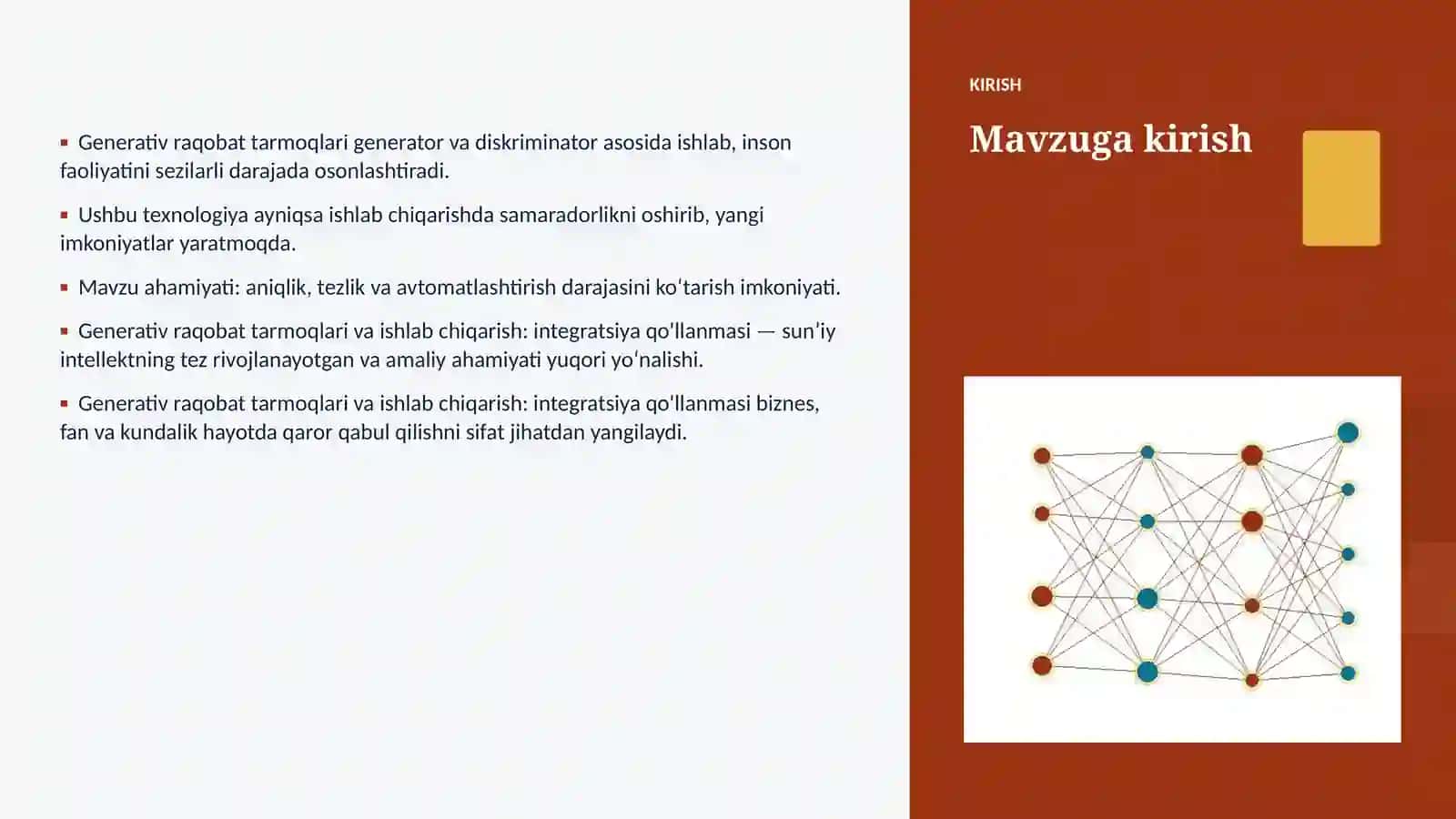 Generativ raqobat tarmoqlari va ishlab chiqarish: integratsiya qo'llanmasi 3