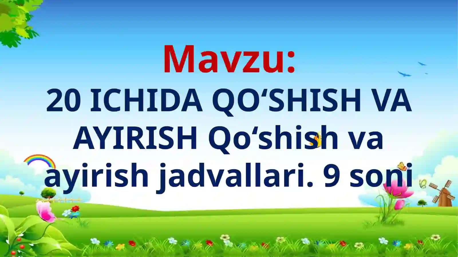 20 ICHIDA QO‘SHISH VA AYIRISH 3