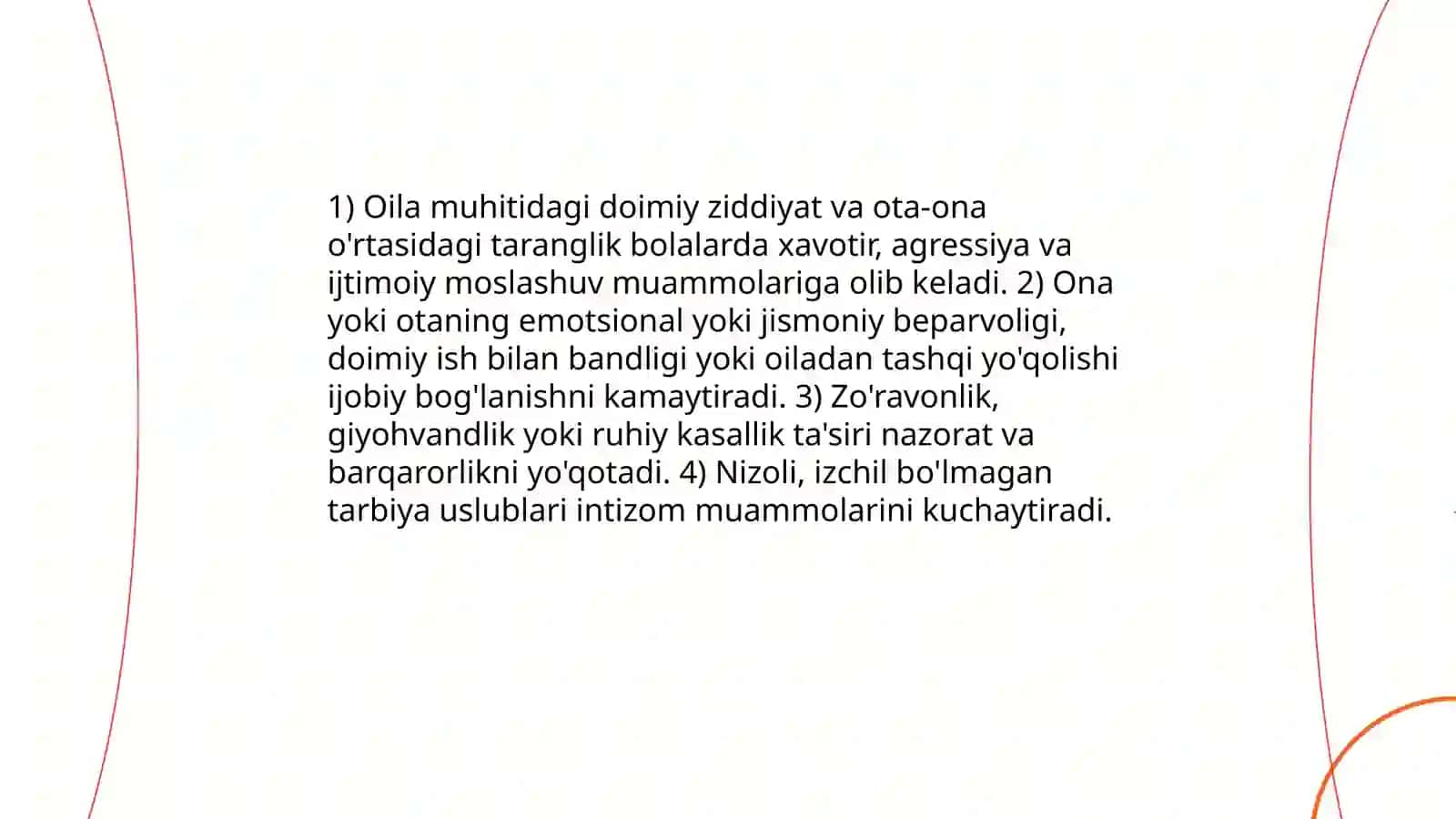 "Tarbiyasi qiyin" bolalarning kelib chiqish sabablari 3