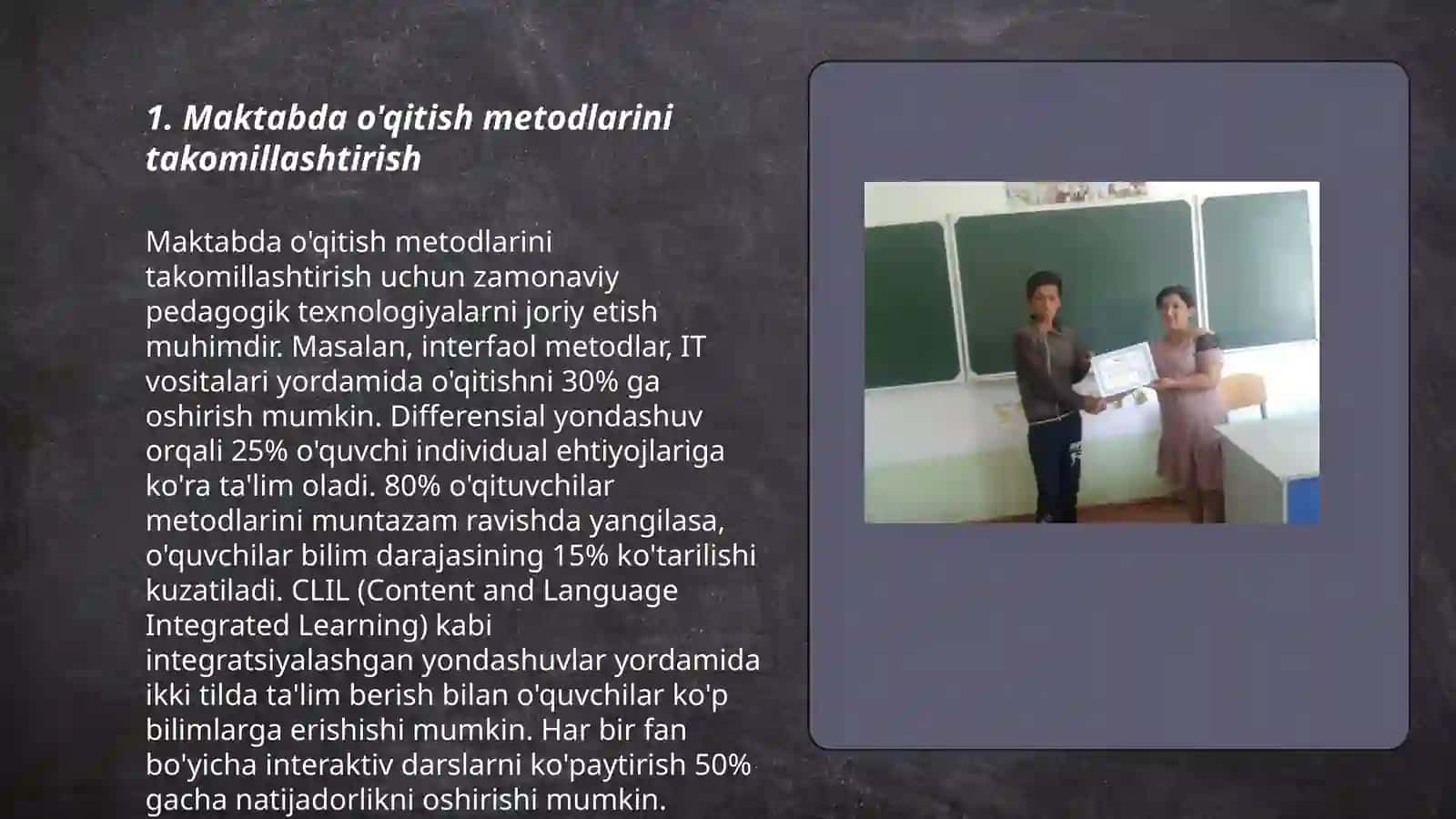 Maktabda o'qitish va tarbiyalash sharoitlarini optimallashtirish asoslari 3