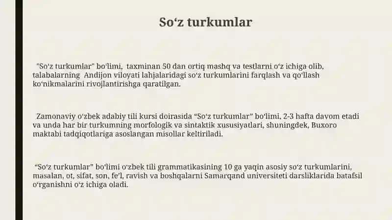 Zamonaviy o'zbek adabiy tili kursi 3