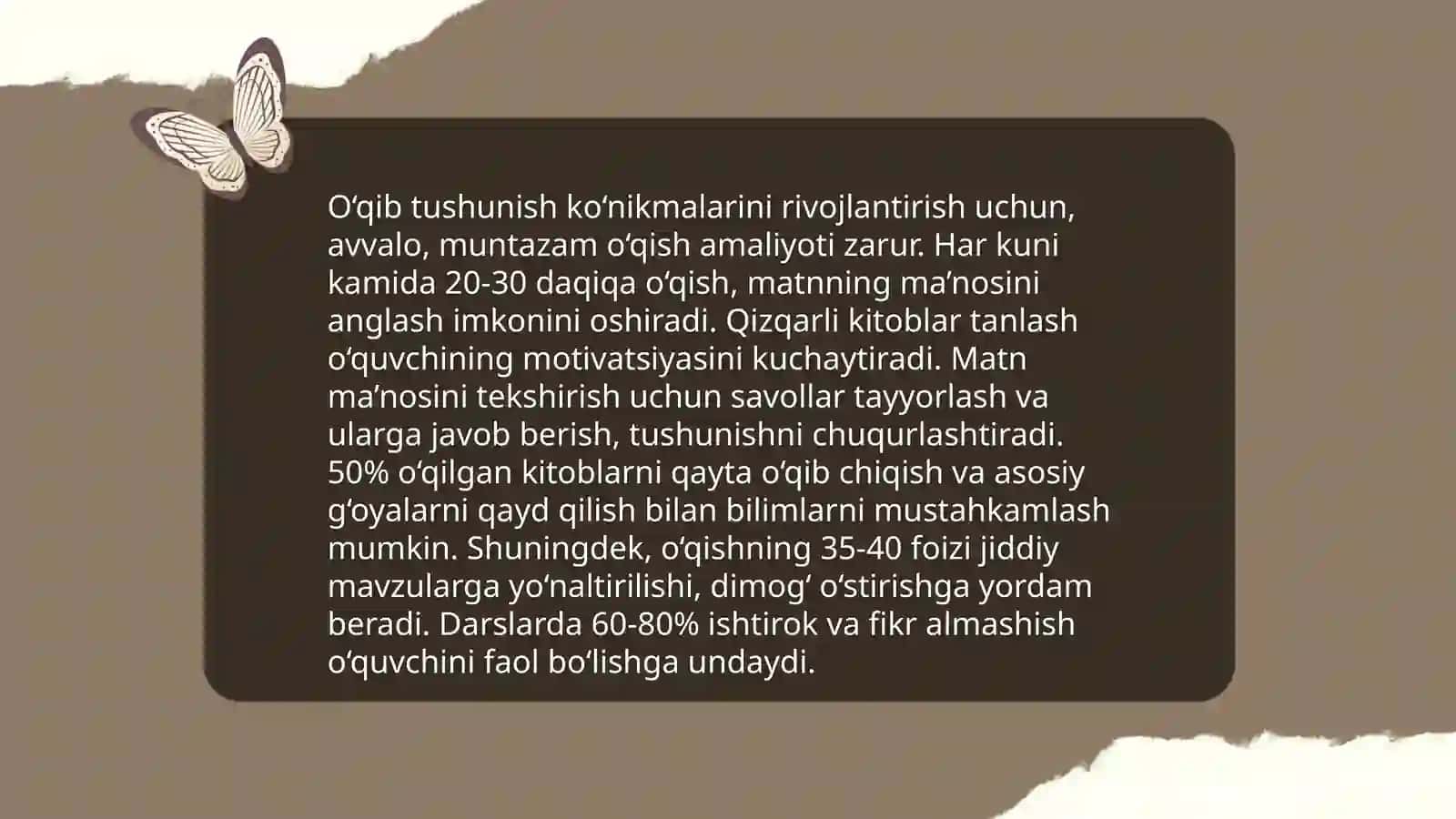 O'QIB TUSHUNISH KO'NIKMASINING SHAKLLANISH METODIK KONIKMALARI 3