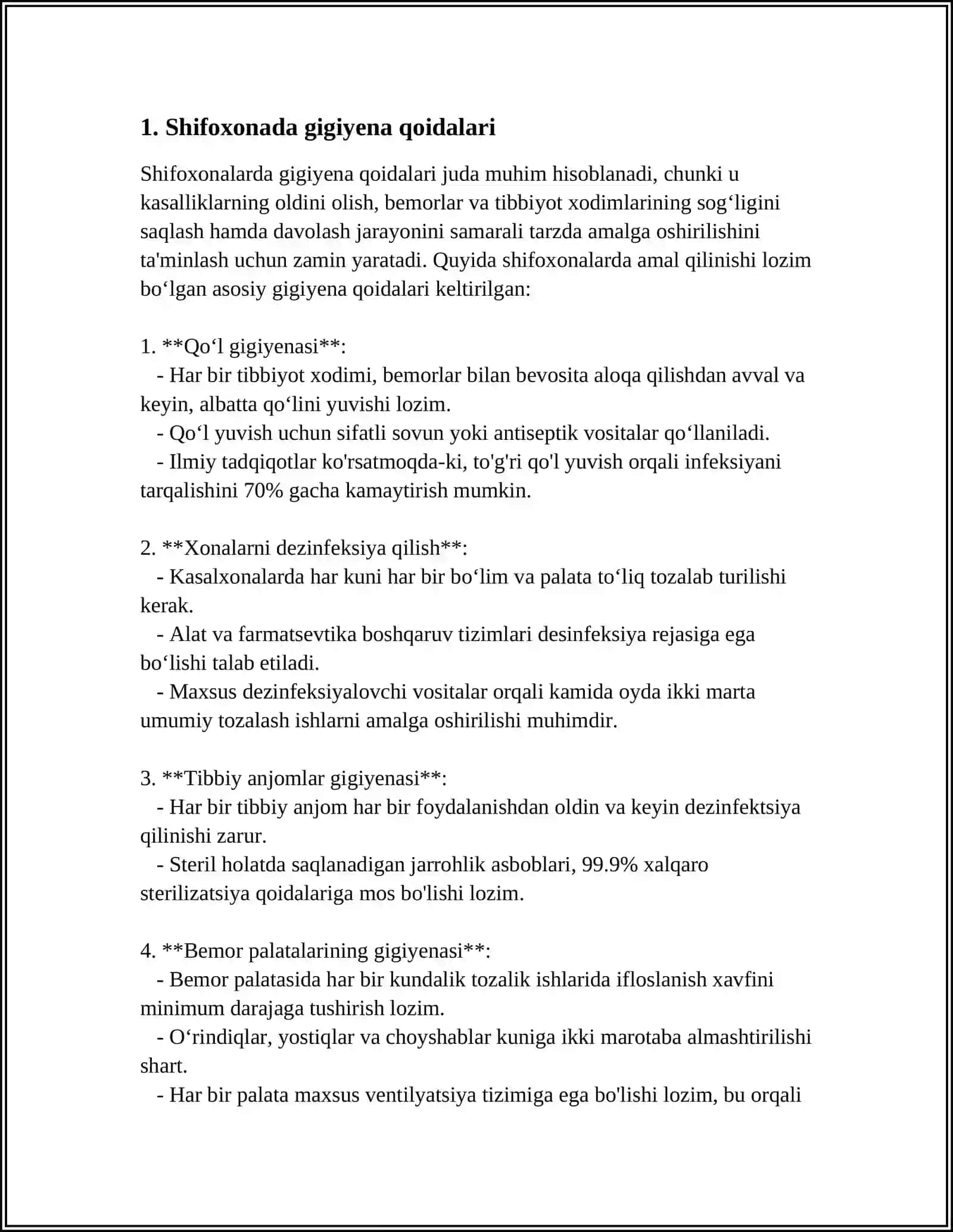 SHIFOXONA ICHKI INFEKSIYASINI OLDINI OLISH 3