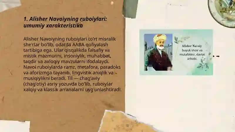 Alisher Navoiyning ruboiylari va tahlili 3