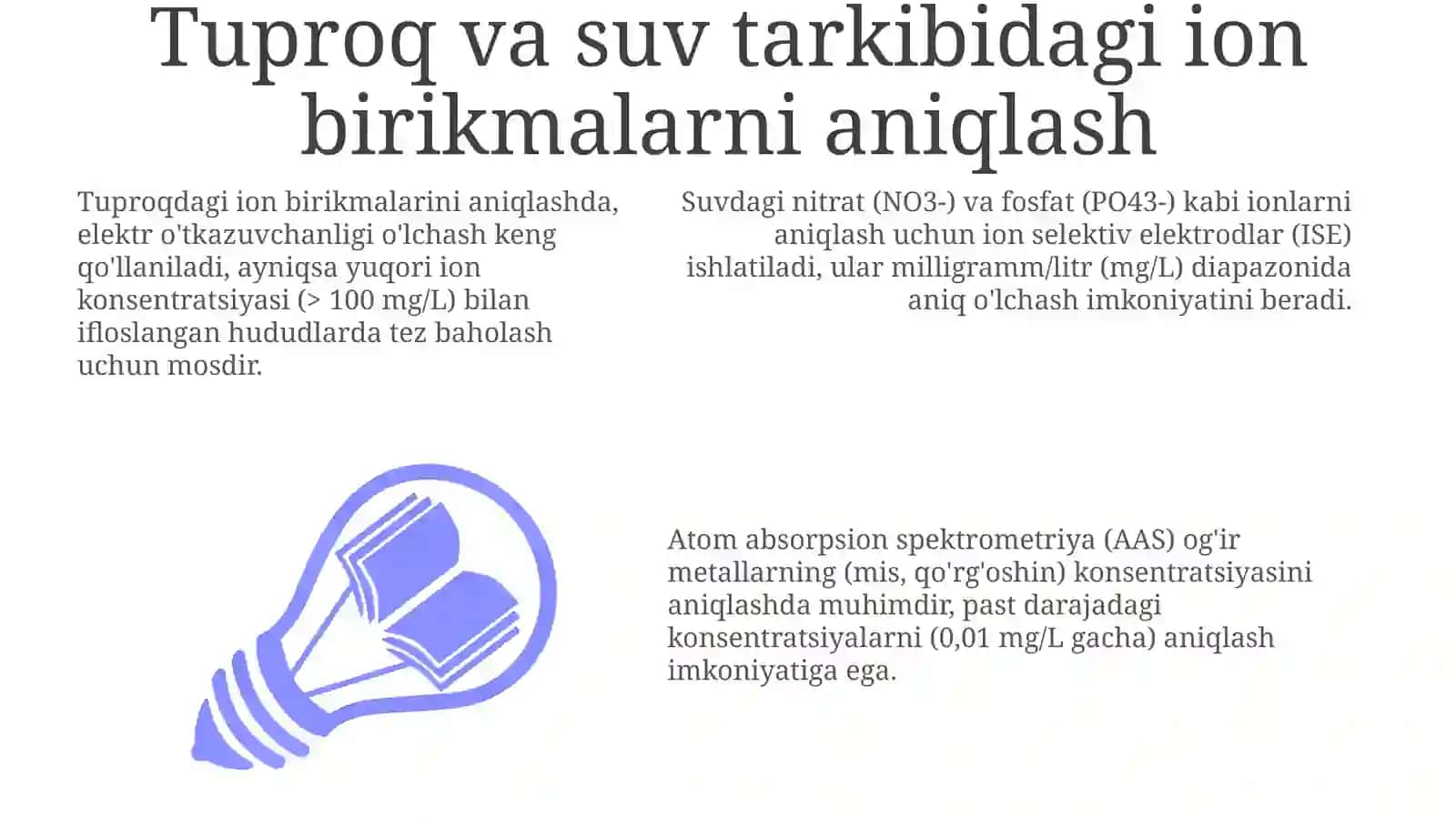 Ionik birikmalarni aniqlash va ajratib olish usullari 3
