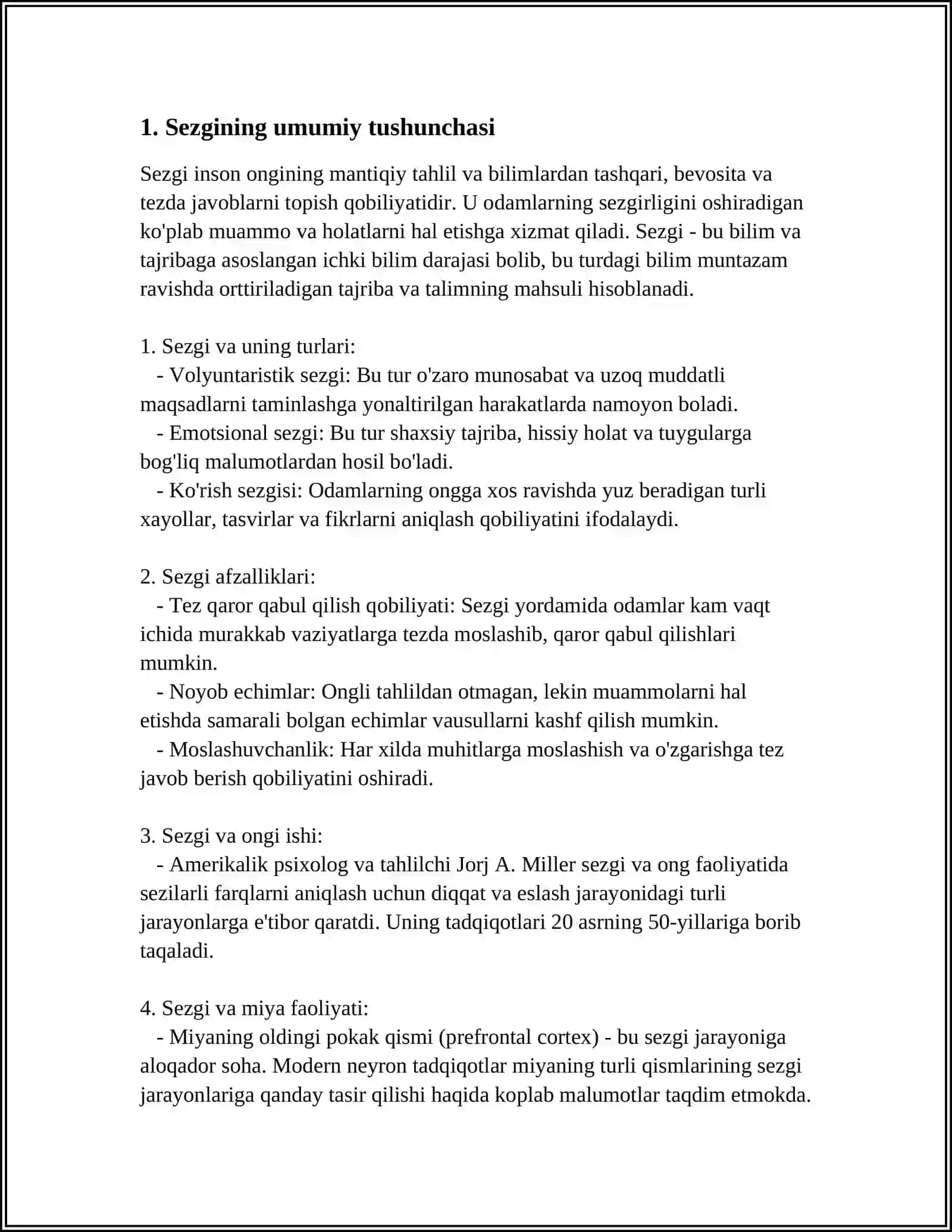 SEZGI VA IDROKNING MOHIYATI.FIZIOLOGIYASI 3