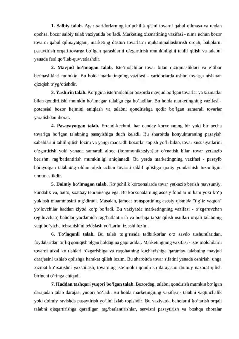 Marketingning boshqarishning ahamiyati va zamonaviy konsepsiyasi 3