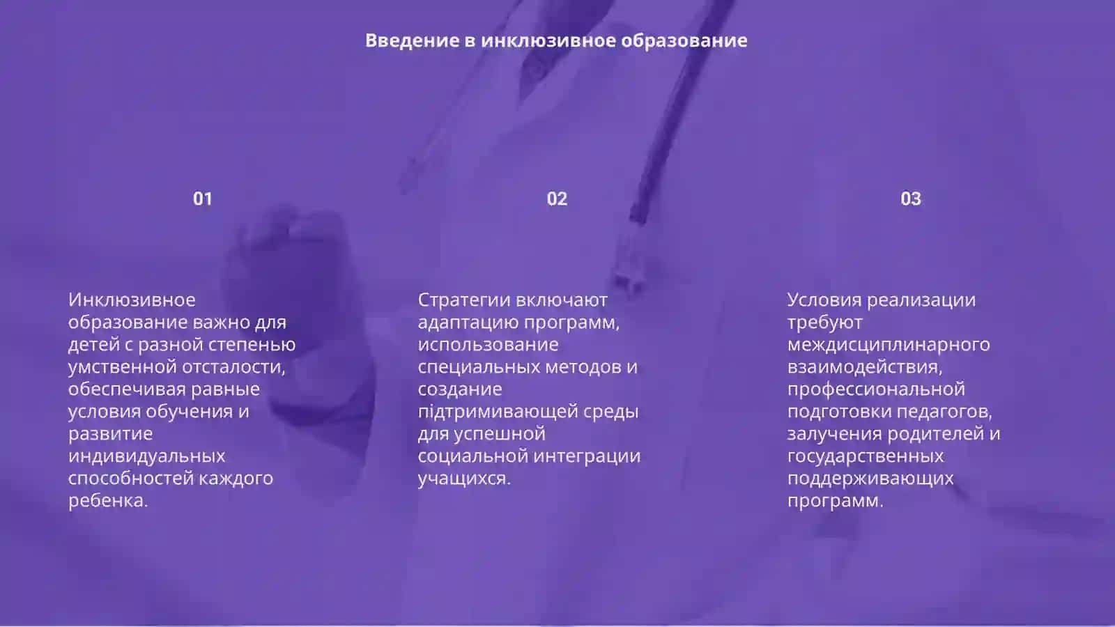 Инклюзивное образование для детей с разной ступенью умственной отсталости 3