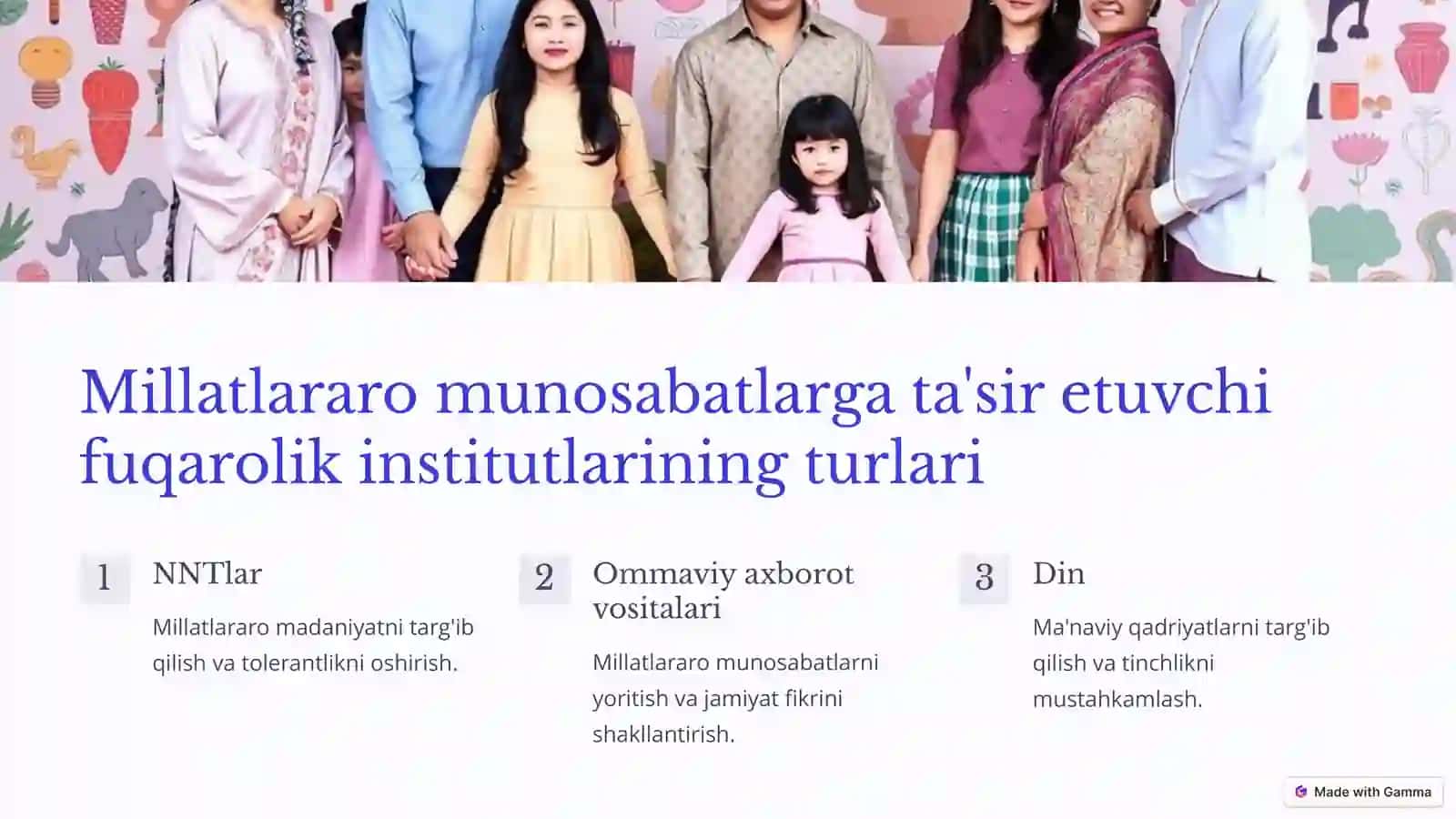 MILLATLARARO MUNOSABATLARNING RIVOJLANISHIDA FUQAROLIK  INSTITUTLARINING O’RNI 3
