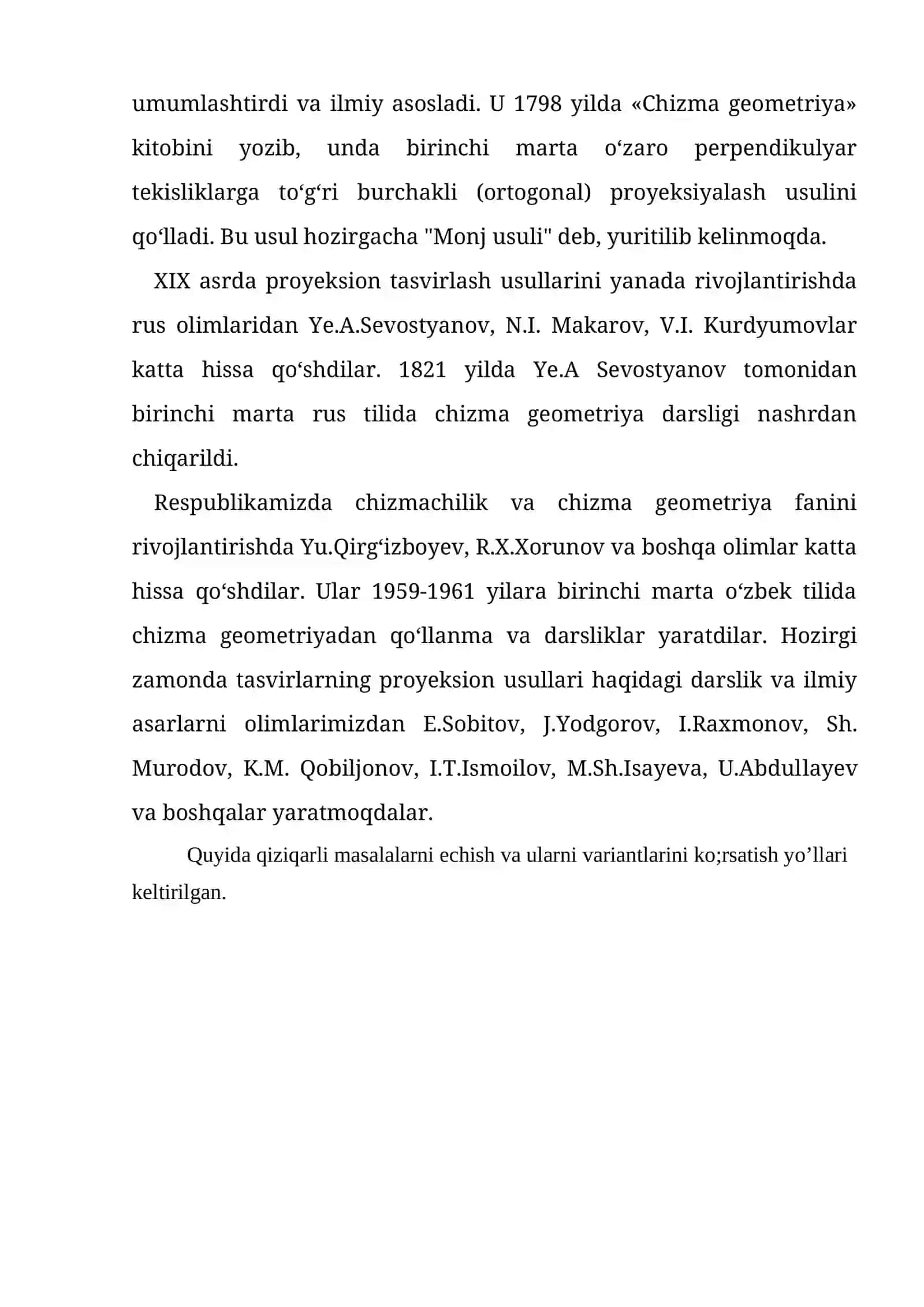 Chizmachilikdan qiziqarli masalalarni yechish | Grafik topshiriqlar va variantlar | DOCX 3