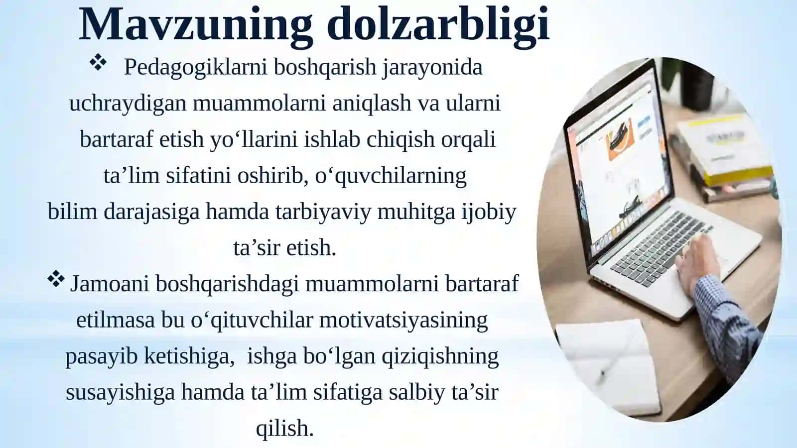 Pedagogik jamoani boshqarishdagi muammolarni bartaraf etish 3