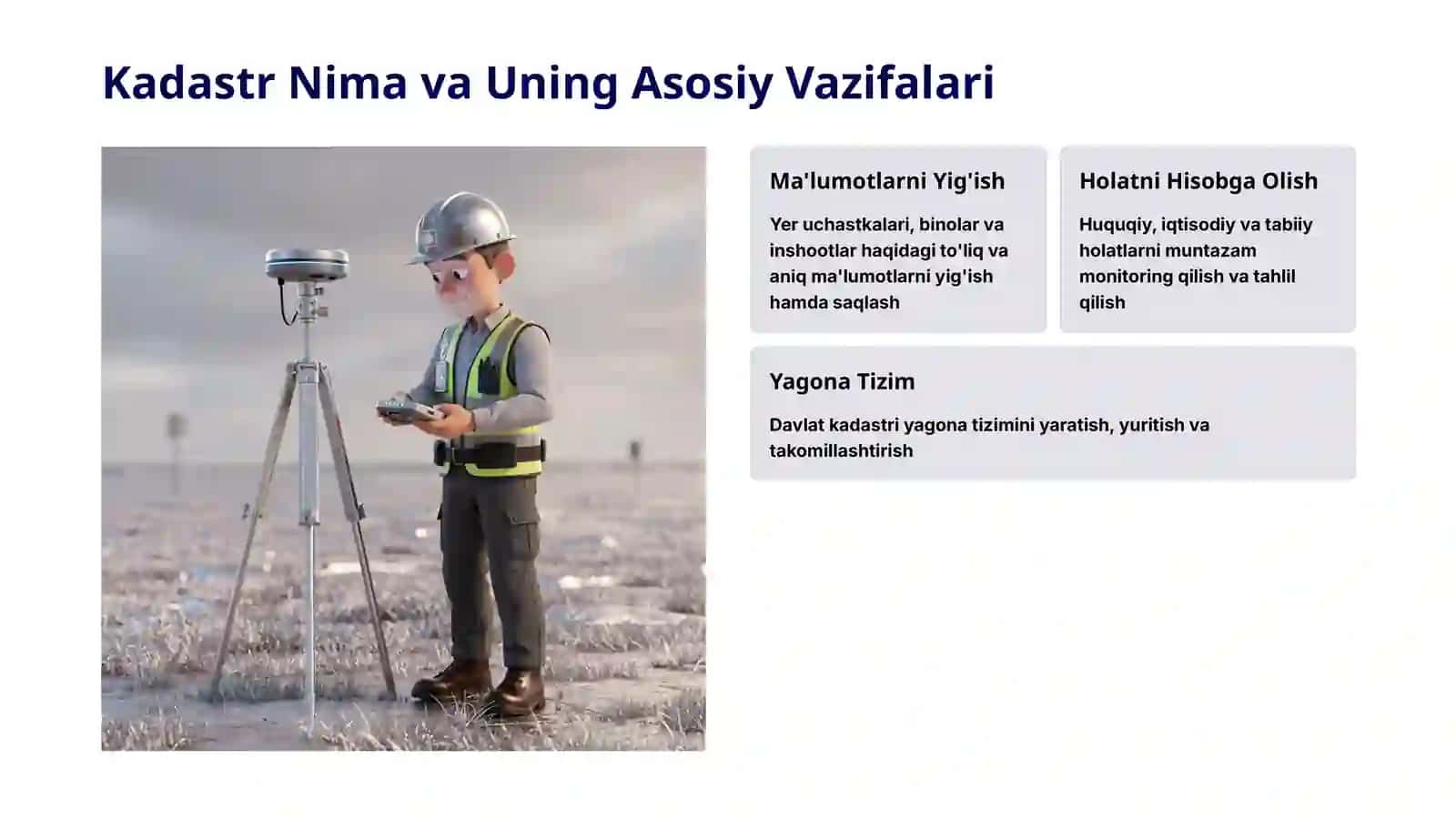 Davlat Kadastrlarini Yaratish va Yuritish 3