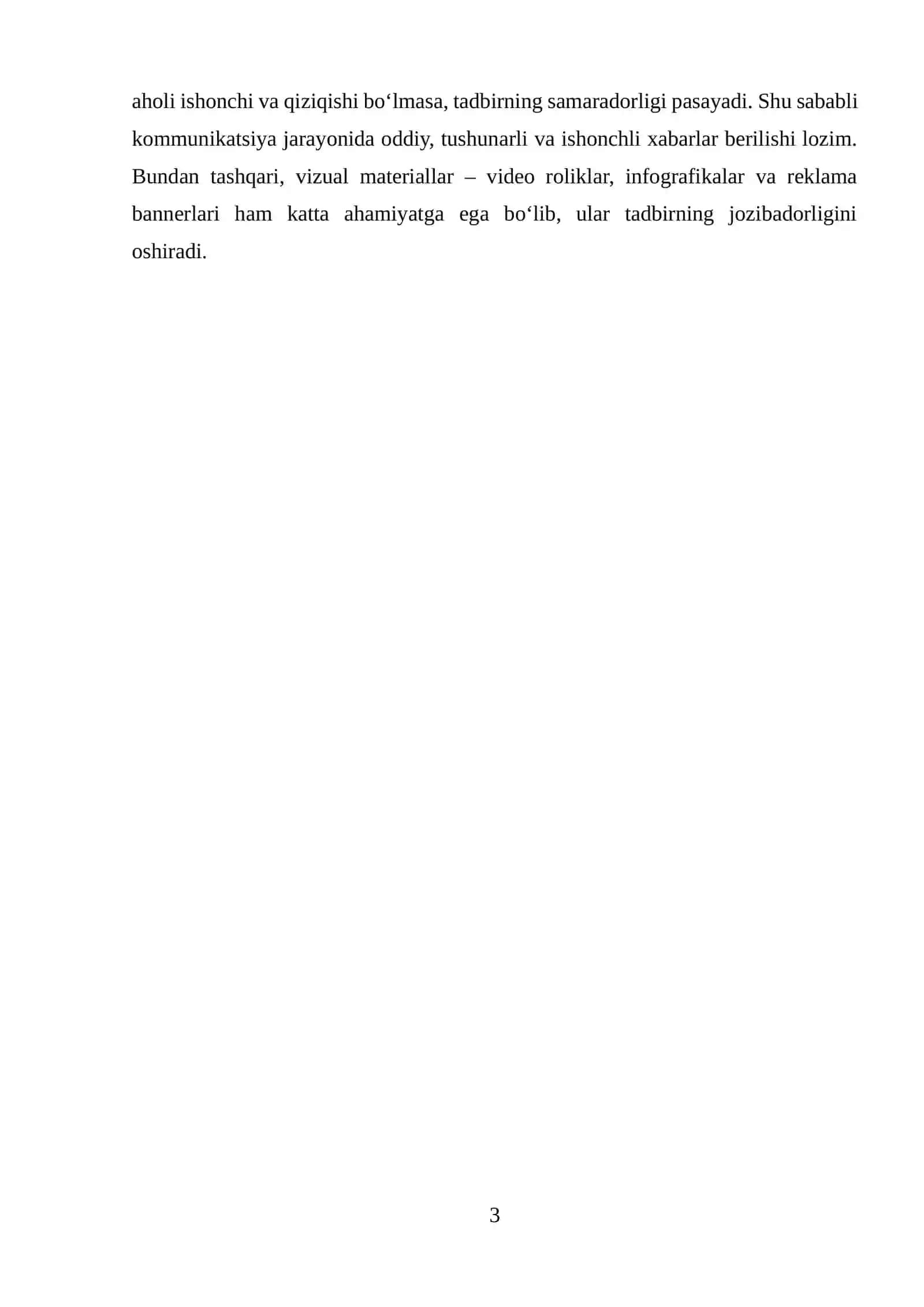 Mahalliy Tadbir uchun PR Kampaniya Ishlab Chiqish 3