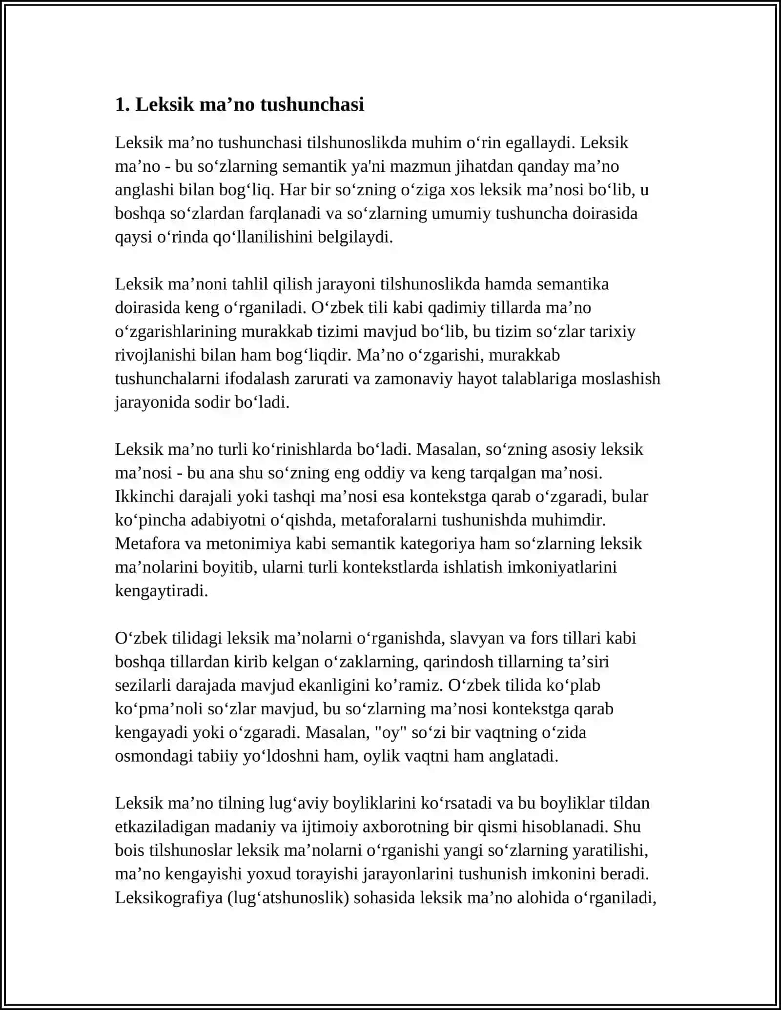 LEKSIK MA’NO VA TUSHUNCHA 3