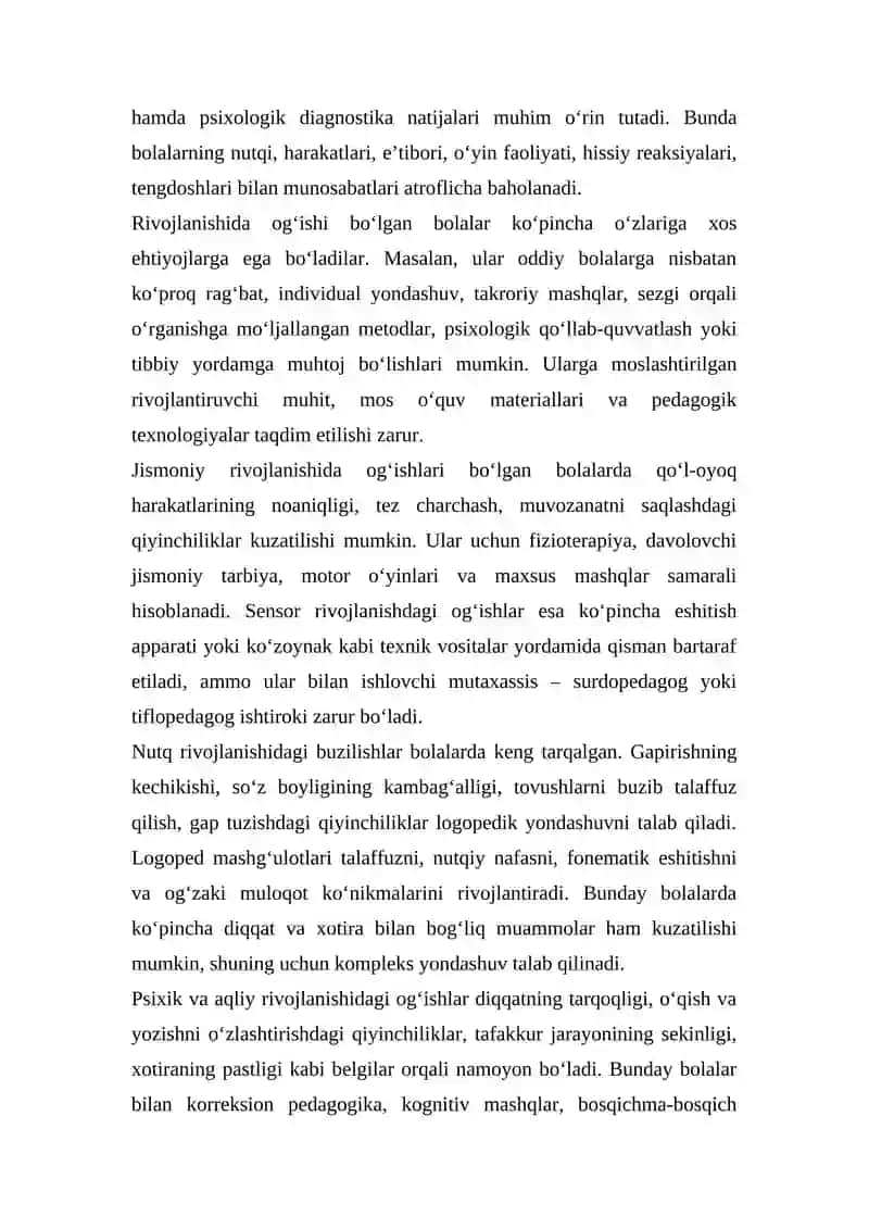 Rivojlanishida og‘ishi bo‘lgan bolalarni qo‘llab-quvvatlashda multidisiplinar yondashuv 3