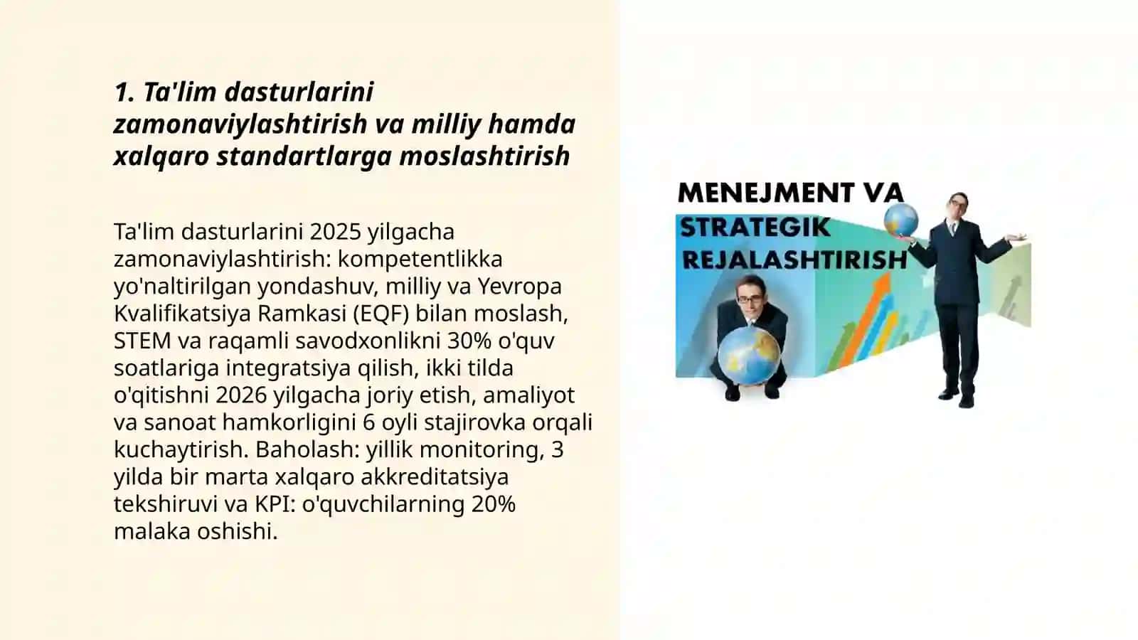 Maktab yoki kollejda ta’lim sifatini oshirish bo‘yicha strategik reja (5 banddan iborat) 3