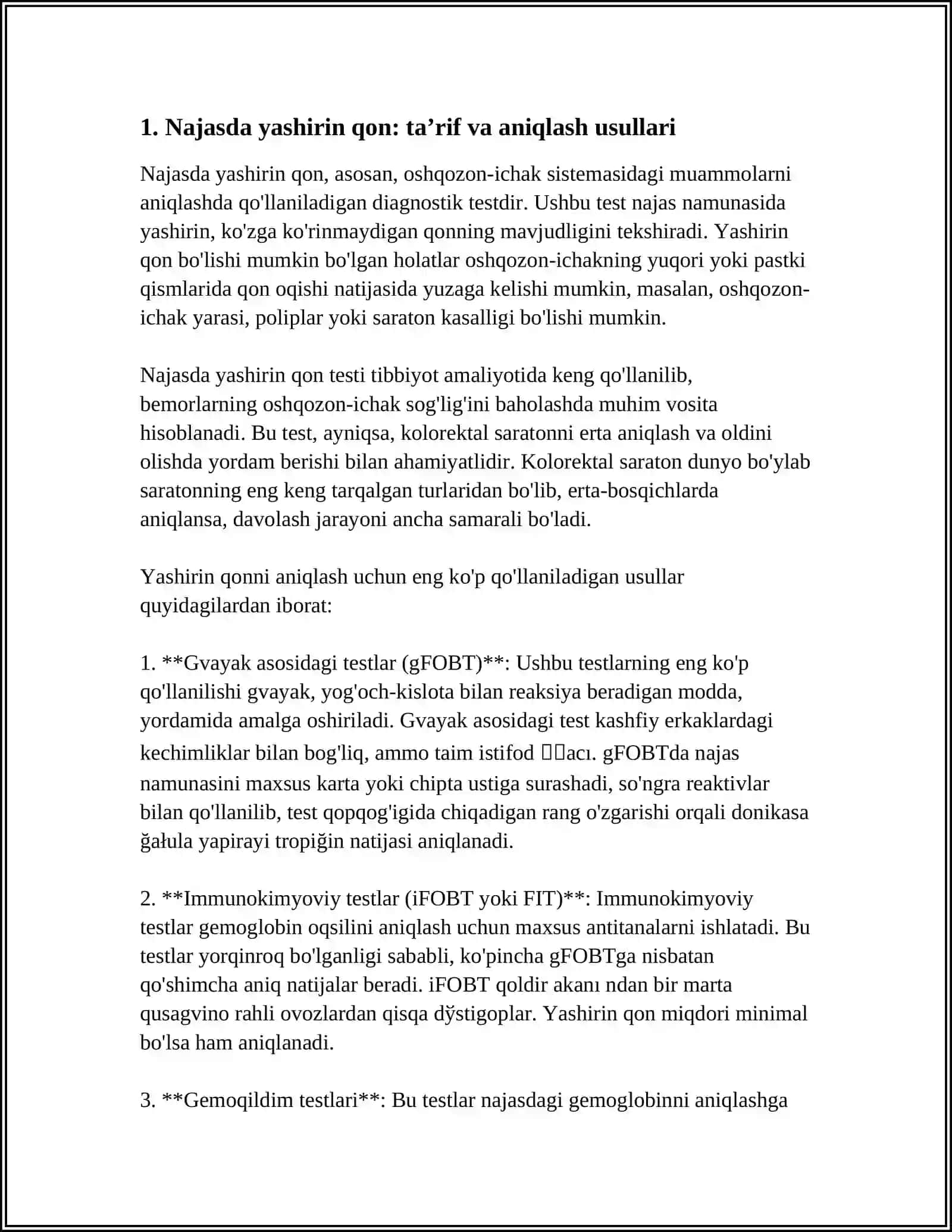 NAJASDA YASHIRIN QON.NAJASDA HUJAYRA ELEMENTLARI.NAJASDA ORGANIK VA NOORGANIK MAHSULOTLAR 3