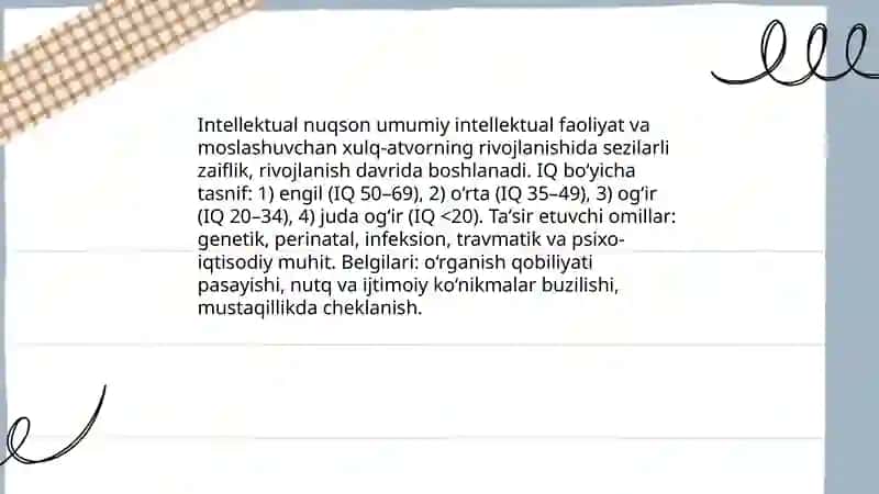 Intellektual nuqsonli bolalarga taʼlim tarbiya jarayonini tashkil etish slayd tayorlash 3
