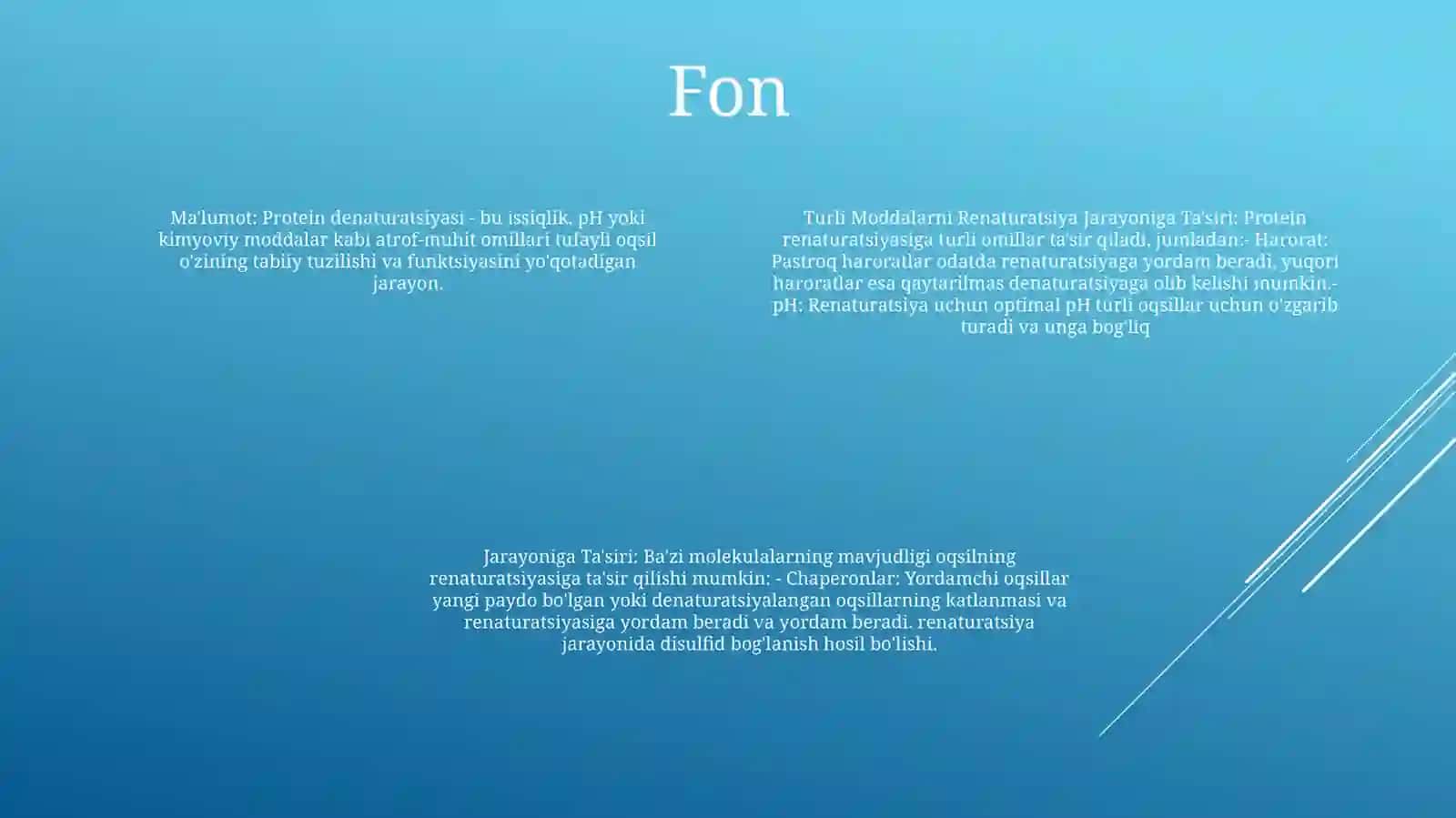 Turli Moddalarni Renaturatsiya Jarayoniga Ta' Siri 3