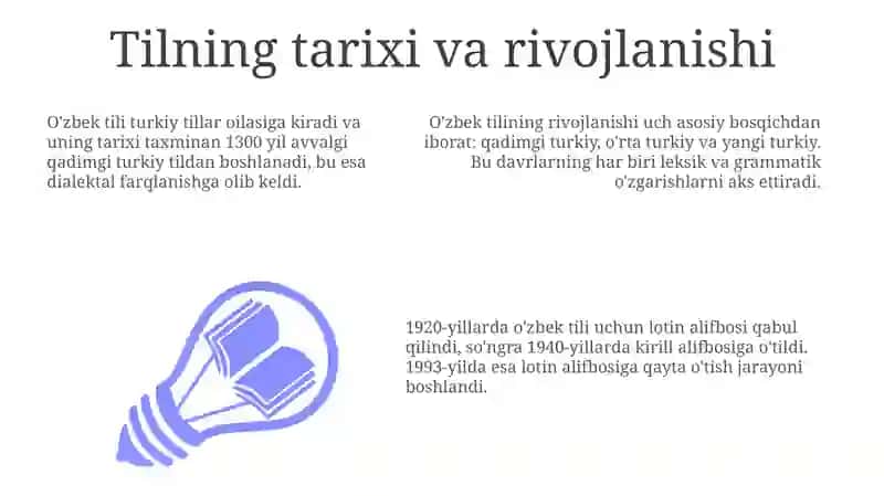 O'zbek tilining tarixi va rivojlanishi 3