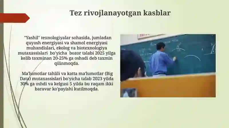 Tez rivojlanayotgan kasblar 3