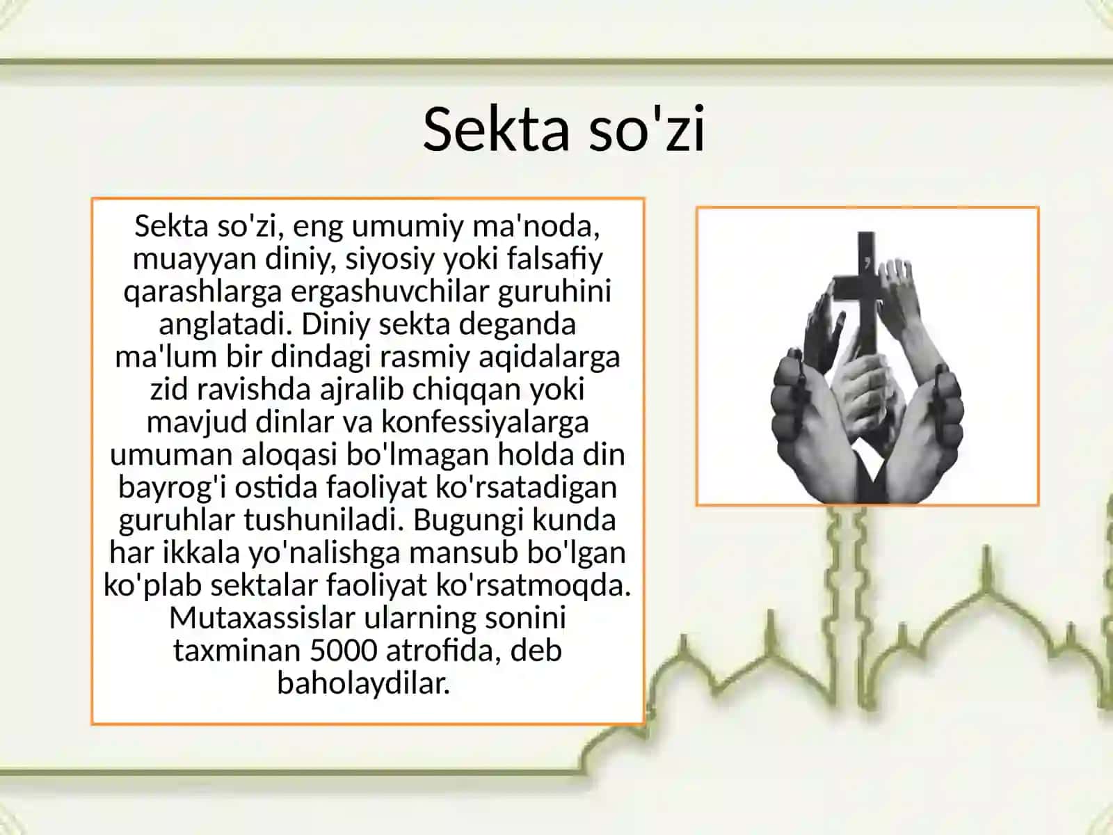 ZAMONAVIY DINIY HARAKATLAR VA SEKTALAR 3