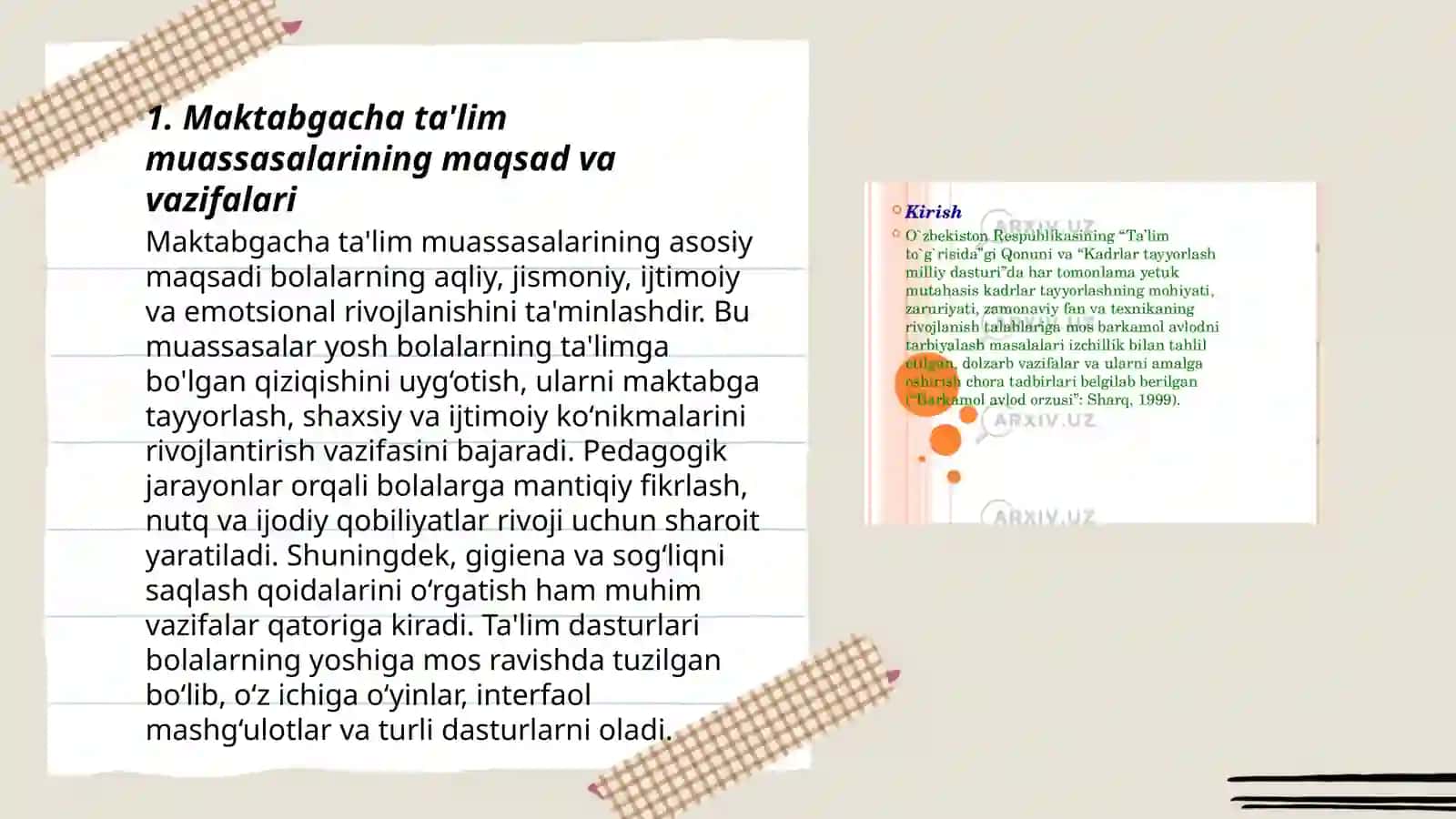 Maktabgacha talim va tarbiya toʻgʻrisida Qonun 3