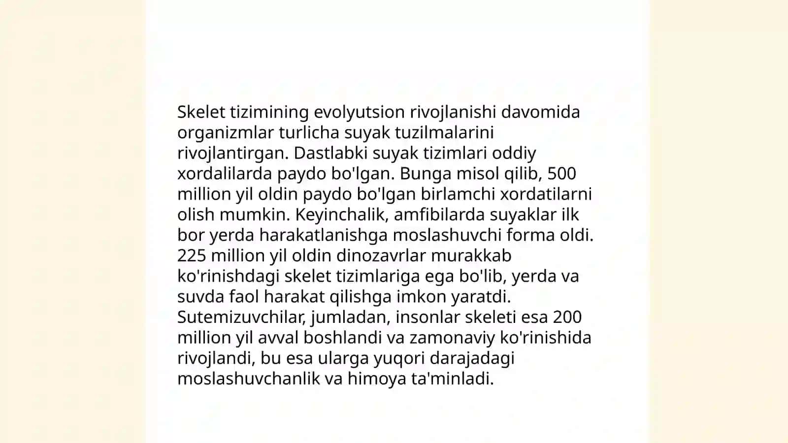 Skelet tizimi va filogenezi va buzulishi 3