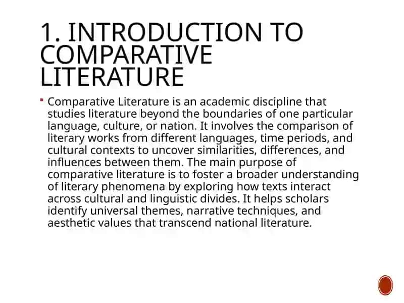Intraduction. Comparative Literature as a science. Scientific and theoretical foundations of comparative analysis 3