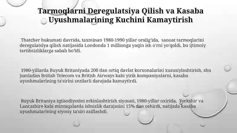 Margaret Tetcher faoliyati haqida 3