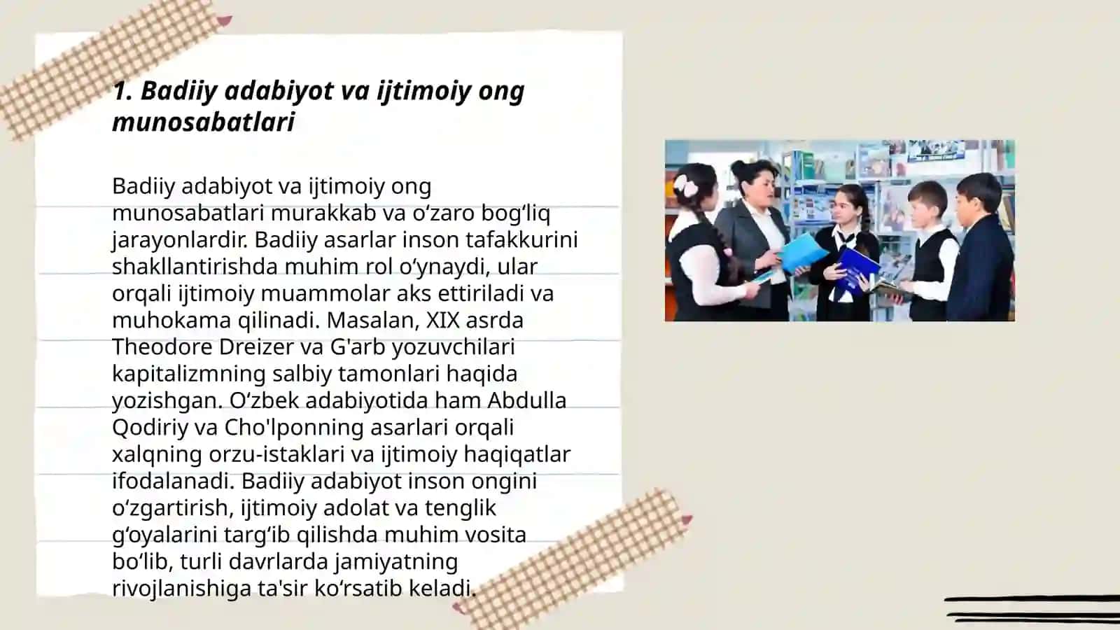 Badiiy adabiyotning ijtimoiy ong shakllari orasidagi o'rni va o'ziga xosligi 3