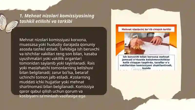 Mehnat nizolari komissiyasi va unda nizolarning koʻrib hal etilishi 3