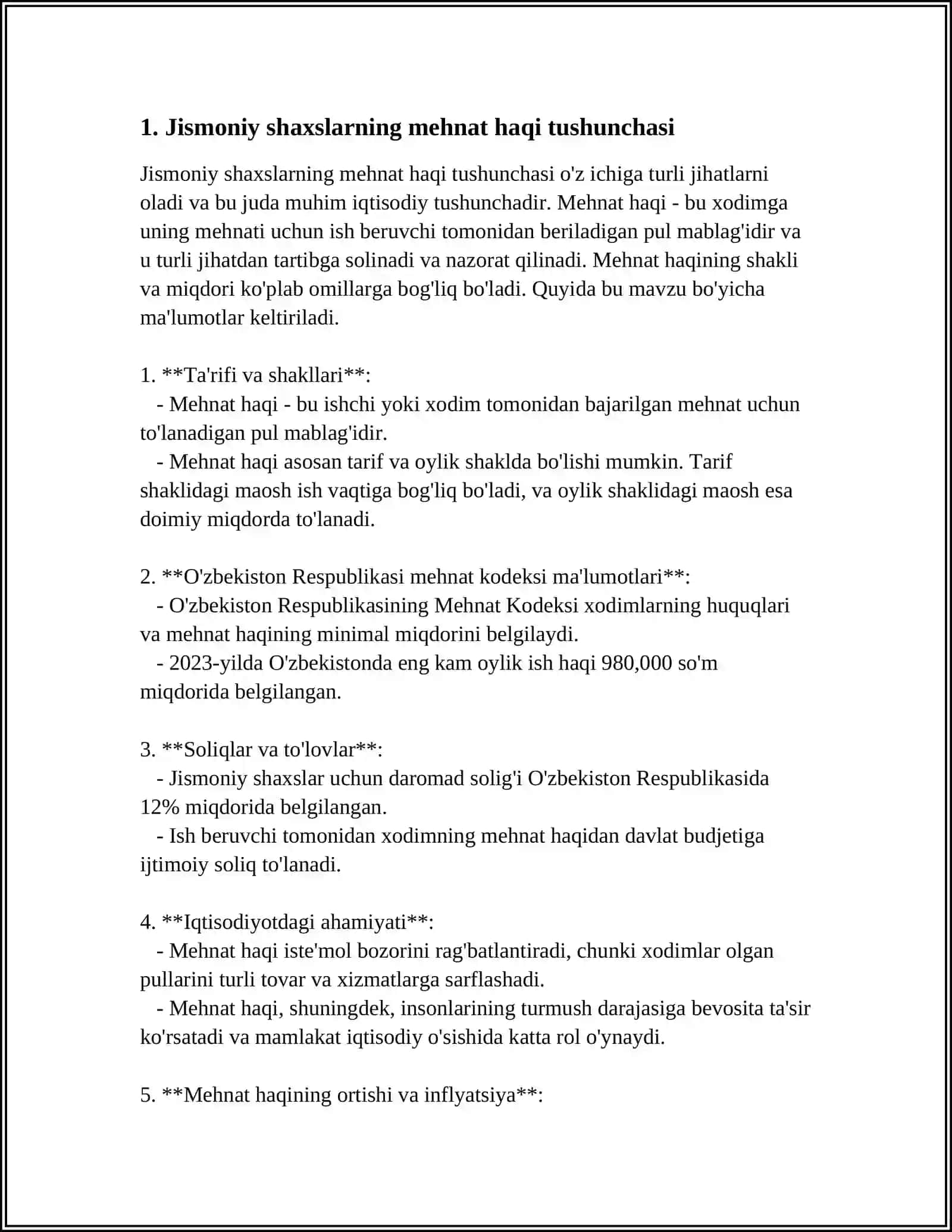 Jismoniy shaxslarning mehnat xaqi va unga tenglashtirilgan daromadlarni soliqqa tortish tartibi 3