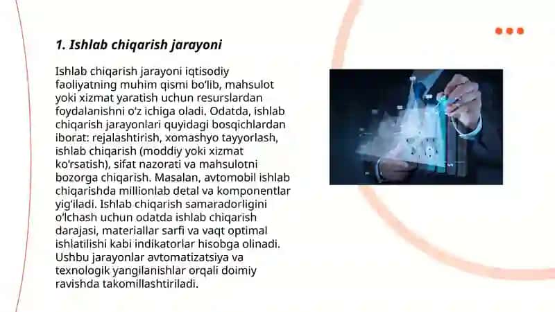 Ishlab chiqarish va tovar pul munosabatlari 3