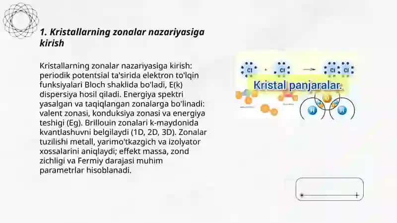 Kristallarning zo'nalar nazariyasi 3