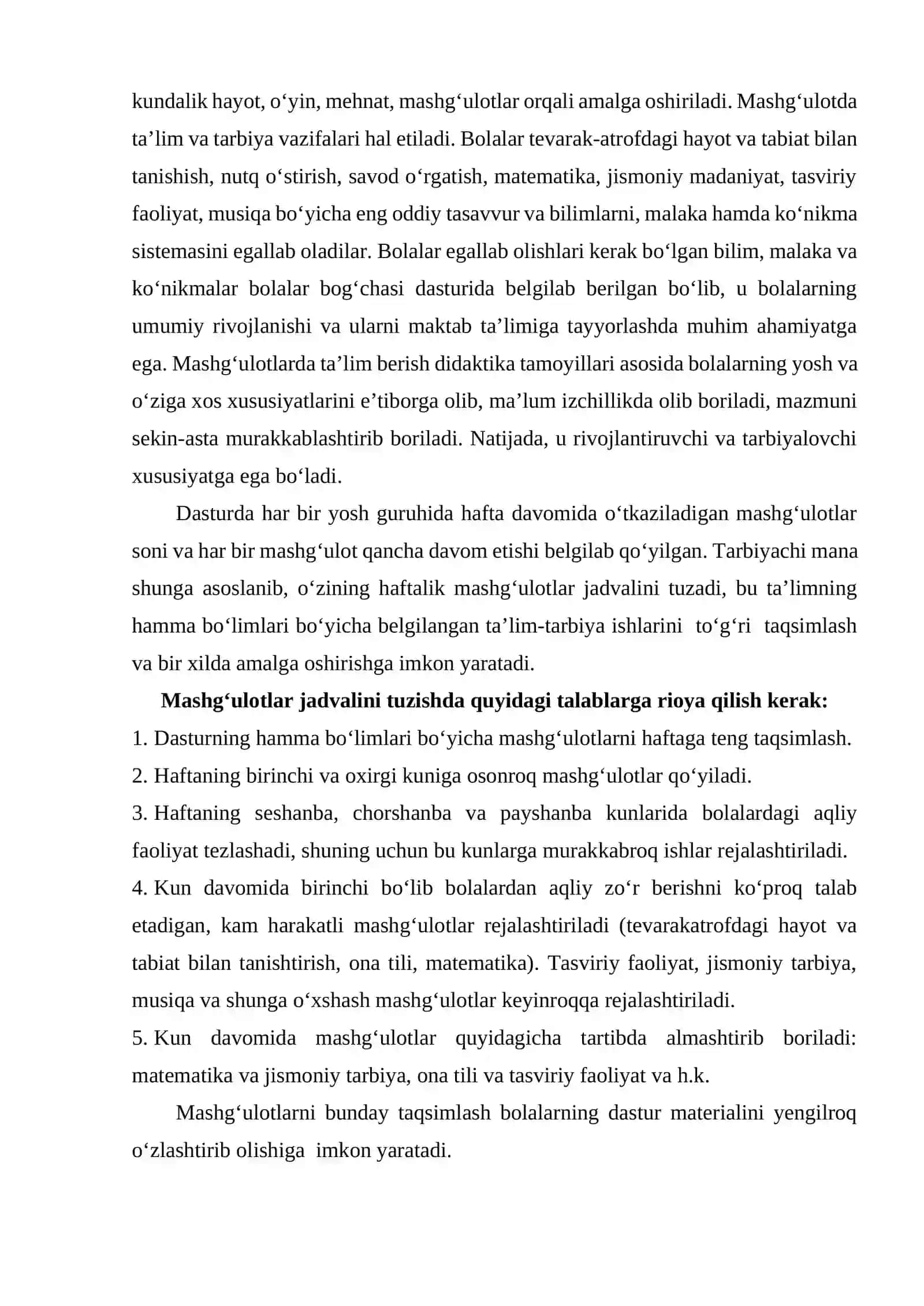 Maktabgacha ta’lim muassasalarida mashgulotlarni tashkil etish 3
