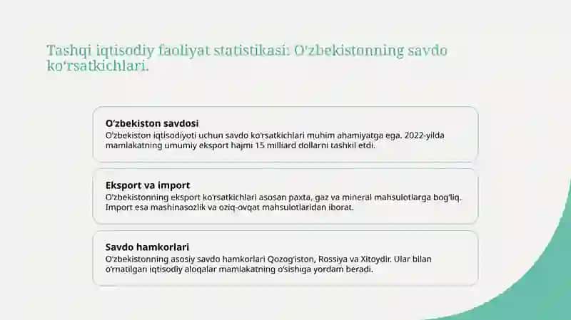 Tashqi iqtisodiy faoliyat statistikasi 3