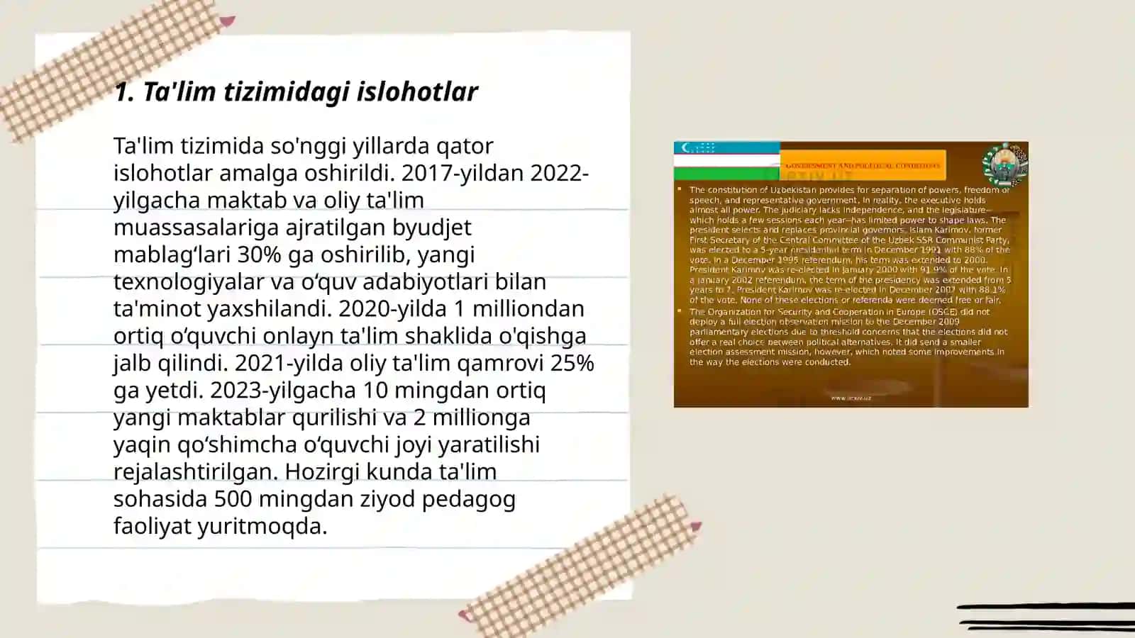 Ta'lim tizimidagi islohotlar 3