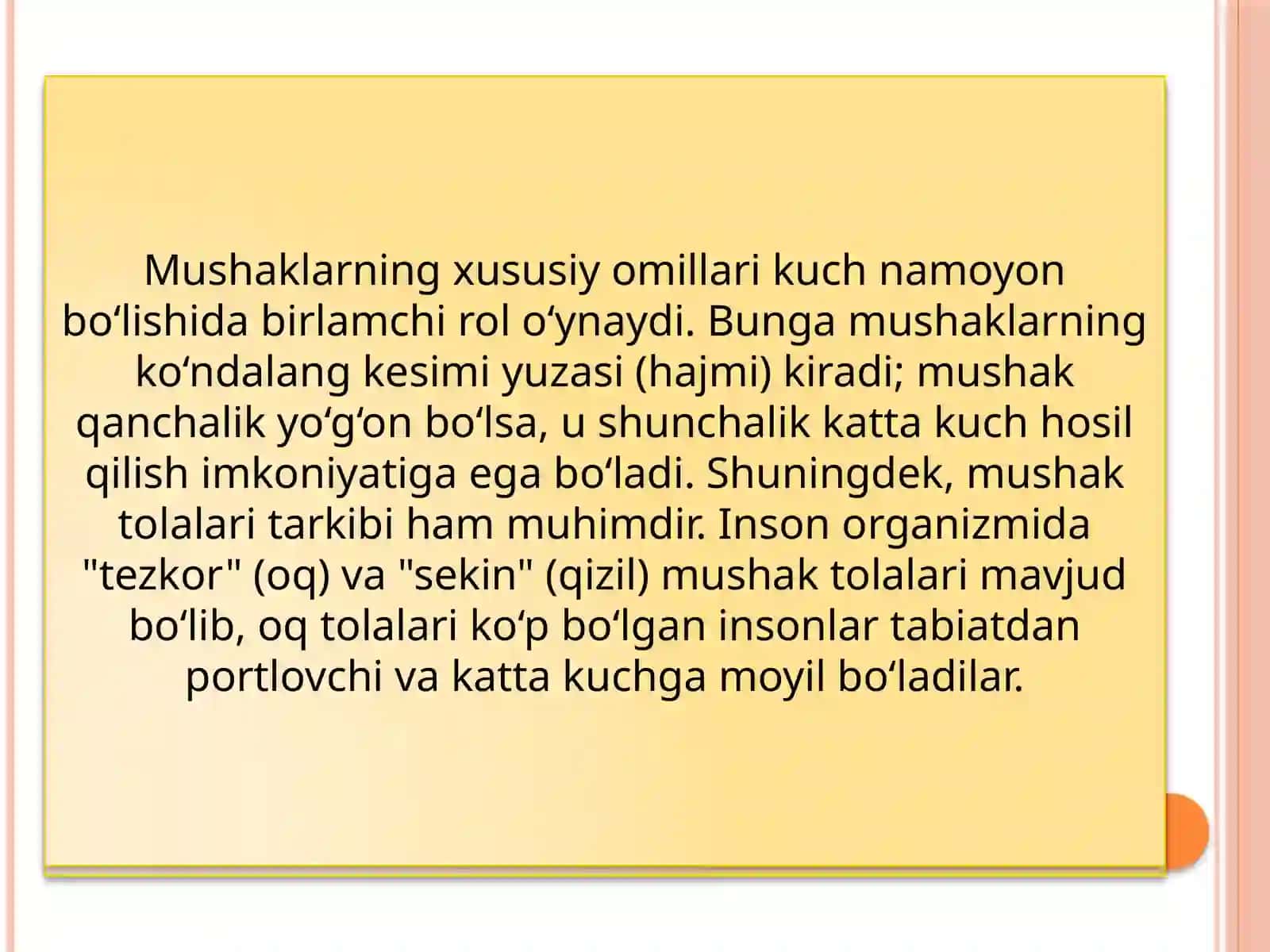 Kuch qobiliyatlarining rivojlanish darajasini namoyon bo'lishini belgilovchi omillar 3