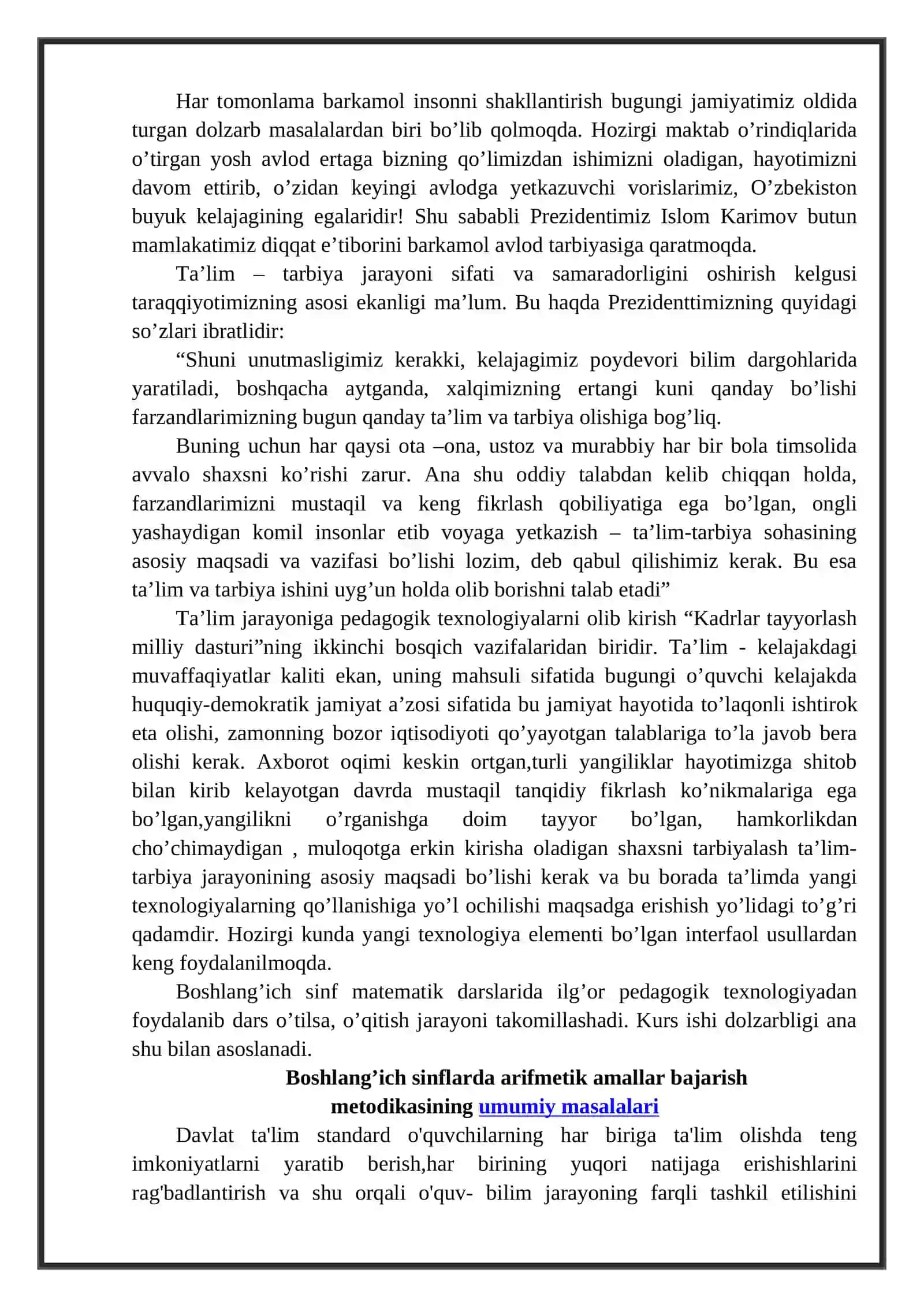 Arifmetik Amallarni O'rgatishda Axborot Texnologiyalaridan Foydalanish 3