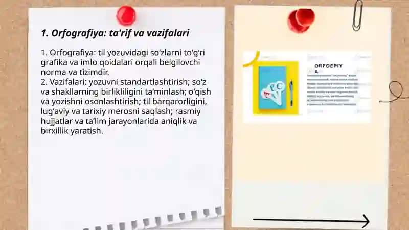 Orfografiya, uning asosiy tamoyillari. Orfoepiya qoidalari. Fonetik yozuv 3