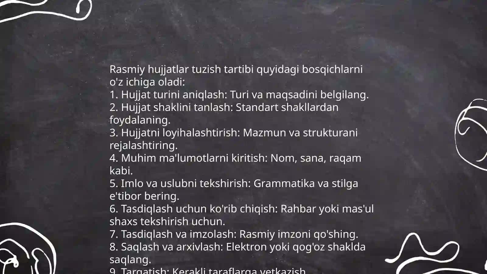 Davlat tilida ish yuritish faniga kirish 3