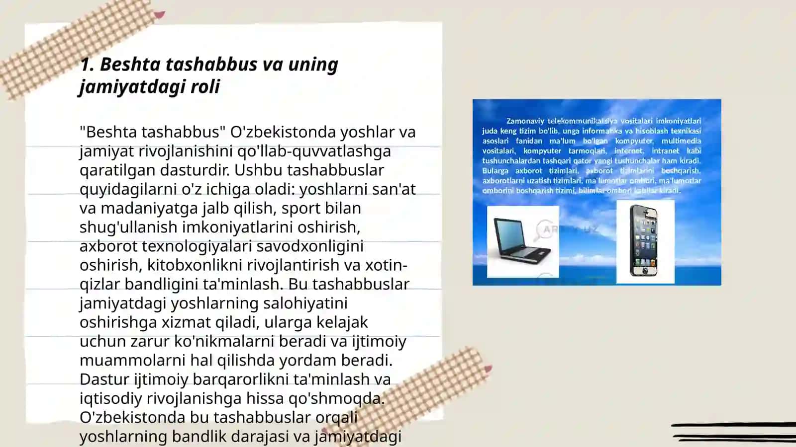 Beshta tashabbus va uning jamiyatdagi roli 3