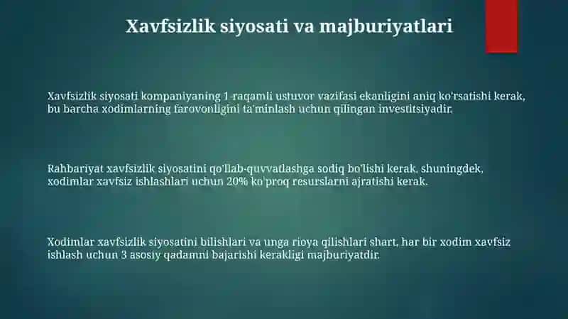 Xavfsizlik siyosati va xavf-xatarlarni boshqarish 3