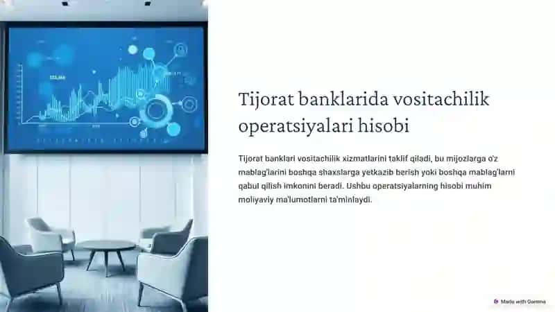 Tijorat banklarida vositachilik operatsiyalari hisobi 3
